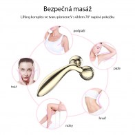 TOUCHBEAUTY 1613A Masážní váleček na obličej zlatý