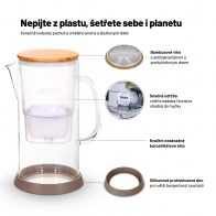 Lauben Glass Water Filter Jug 35GW